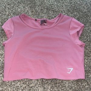 pink gymshark crop top